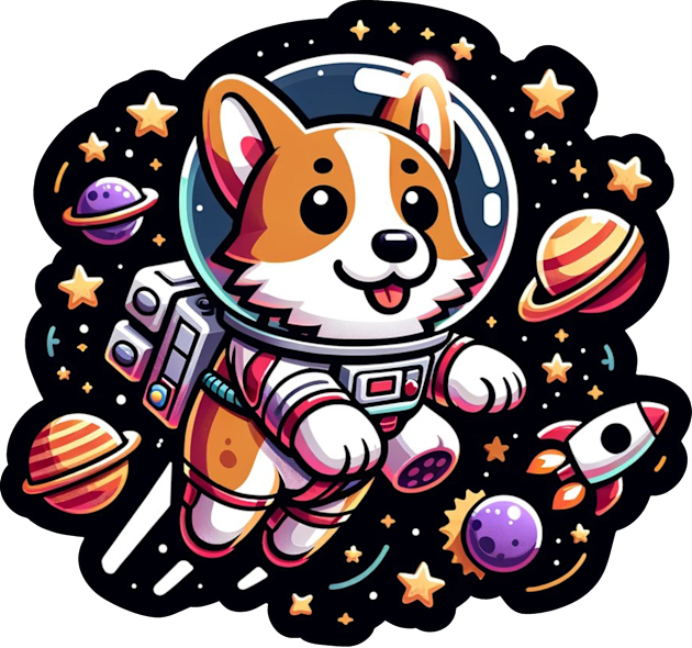 corgi astronaut Kids T-Shirt by Ferdi Everywhere