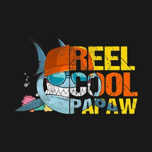 Fishing Reel Cool Papaw Fathers Day Gift For Husband or Dad T-Shirt