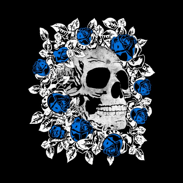 Skull and Roses by Drop23