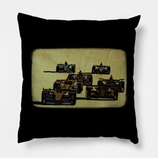 Formula 1 Race Cars in Polaroid Pillow