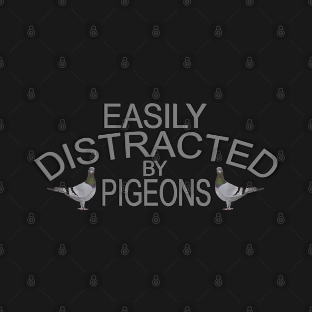 Easily Distracted by Pigeons by KC Morcom aka KCM Gems n Bling aka KCM Inspirations