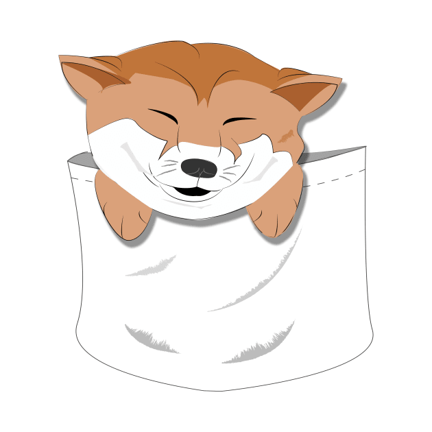 Sleeping Doge in Pocket tee by geo930