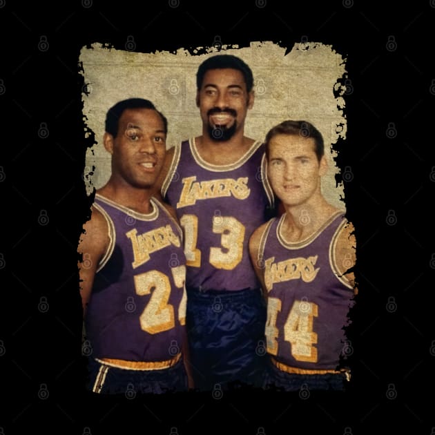 Elgin Baylor, Wilt Chamberlain and Jerry West, 1970 by Omeshshopart