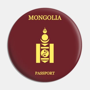 Mongolia passport Pin