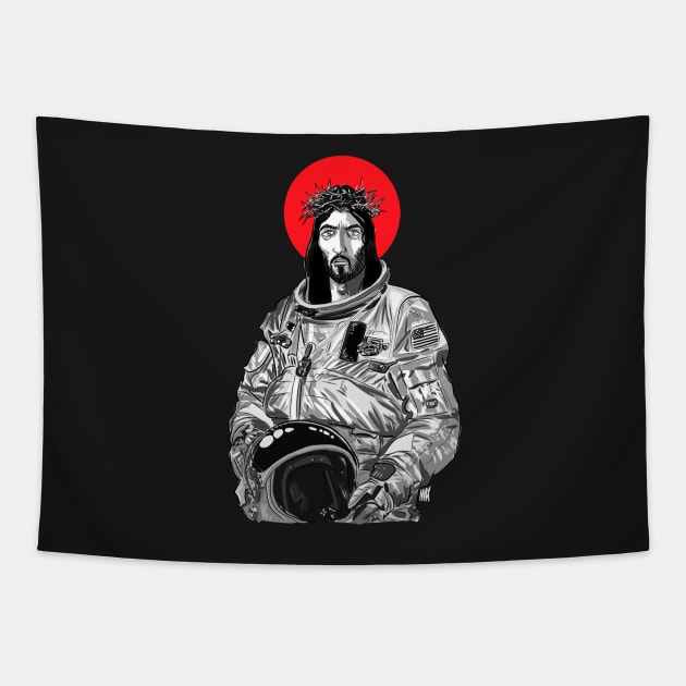 Astro-Jesus Tapestry by maxsax