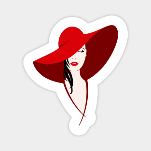 Lady in red Magnet