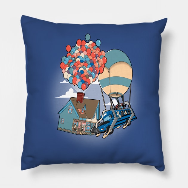 Battle on the air Pillow by Cromanart