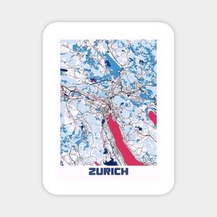 Zurich - Switzerland MilkTea City Map Magnet