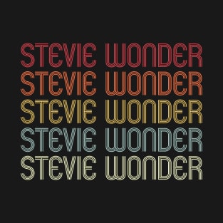 Retro Stevie Wordmark Repeat - Vintage Style T-Shirt