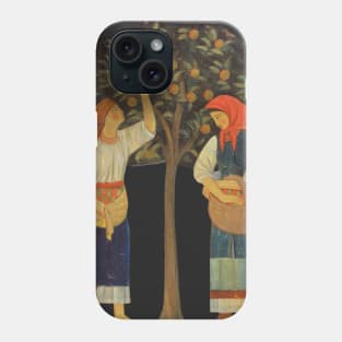 Woman near the apple tree Phone Case