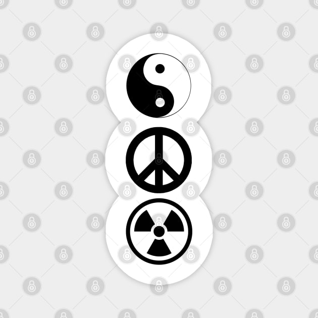 yin yang,peace and love,radiation,pokimane,twitchtv Magnet by misoukill