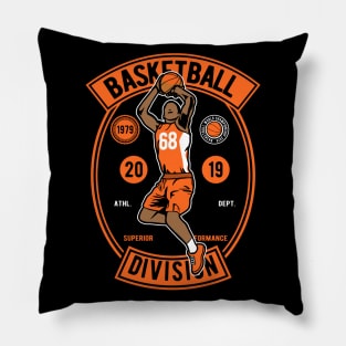 Basketball Division - Vintage Basketball Player Pillow