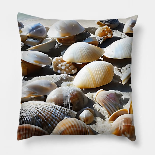 Sea Shells Pillow by This and That Designs