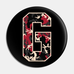 Initial Capital Letter G Camo Alphabet Gift Women Men Boys Girls Pin