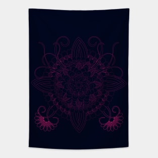 Abstract Doodle Flower Tapestry