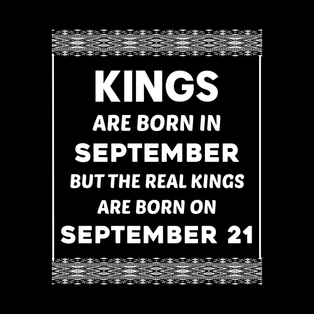 Birthday King White September 21 21st by blakelan128