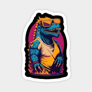 Retro Godzilla Magnet