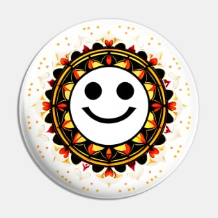 Meditation Smiley Face 04 Pin