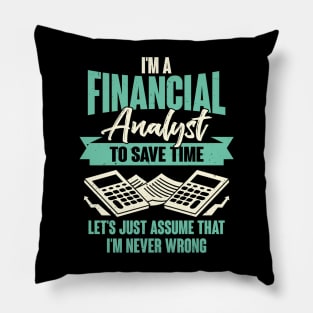 Finance Financial Analyst Gift Pillow