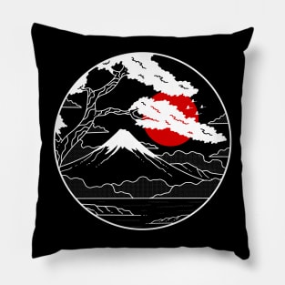 Blood Moon at Mountain Fuji Pillow