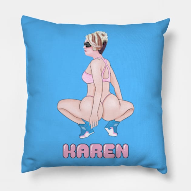 Dummy Thicc Karen Wants to Speak to the Manager Haircut Meme Pillow by Barnyardy