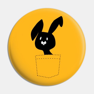 Cute Black Easter Bunny And Pocket Pin