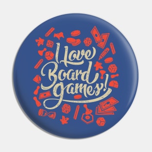 I Love Board Games 3 Pin