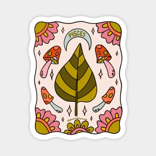 Pisces Leaf Magnet