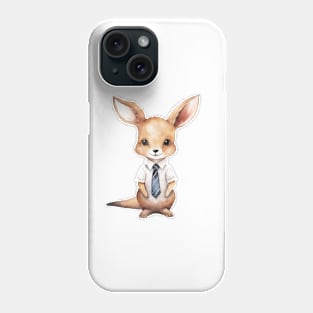 Kangaroo Wearing a Tie Phone Case