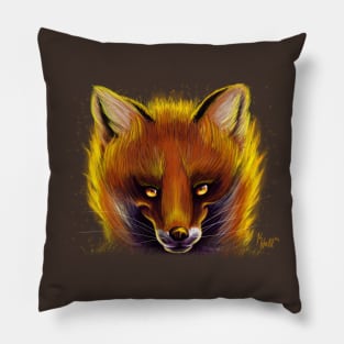 Fire Fox Portrait Pillow