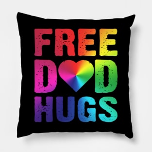 Free Dad Hugs LGBT Rainbow Pride Parades Gifts Pillow