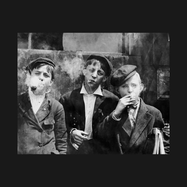 Newsboys Smoking - 1910 by warishellstore