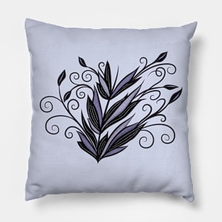 Gothic plant floral swirl and flourish nature lover Pillow