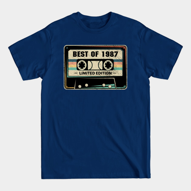 Discover 1987 Old Cassette Tape Birthday - 1987 Birthday - T-Shirt