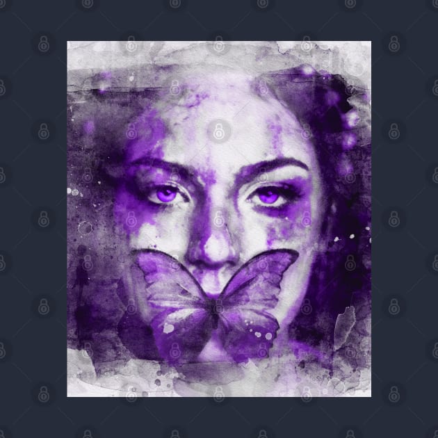 Purple Butterfly by PosterpartyCo