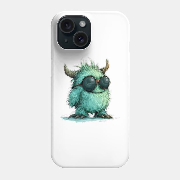 Cute Fluffy Monster Phone Case by Obotan Mmienu