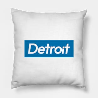 Detroit Blue Pillow