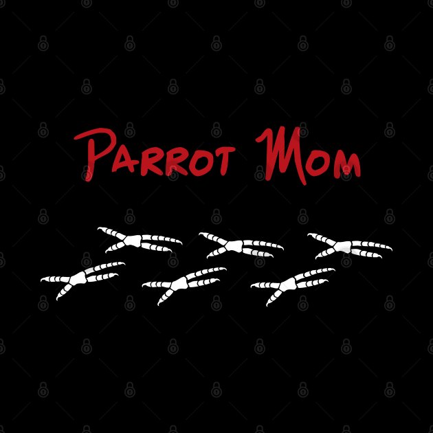 Parrot Mom with Footprints by Einstein Parrot