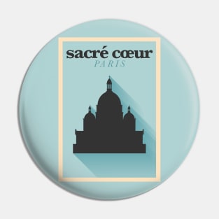 Sacre Coeur Paris Poster Design Pin