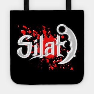 silat lettering with karambit and blood Tote