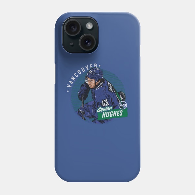 Quinn Hughes Vancouver Dots Phone Case by artbygonzalez