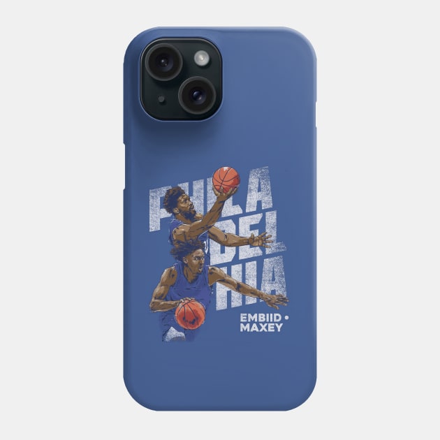 Joel & Tyrese Maxey Philadelphia Duo Phone Case by ClarityMacaws