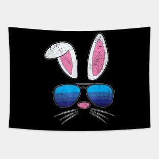 Easter Bunny Sunglasses Cute Rabbit Face Spring Tapestry