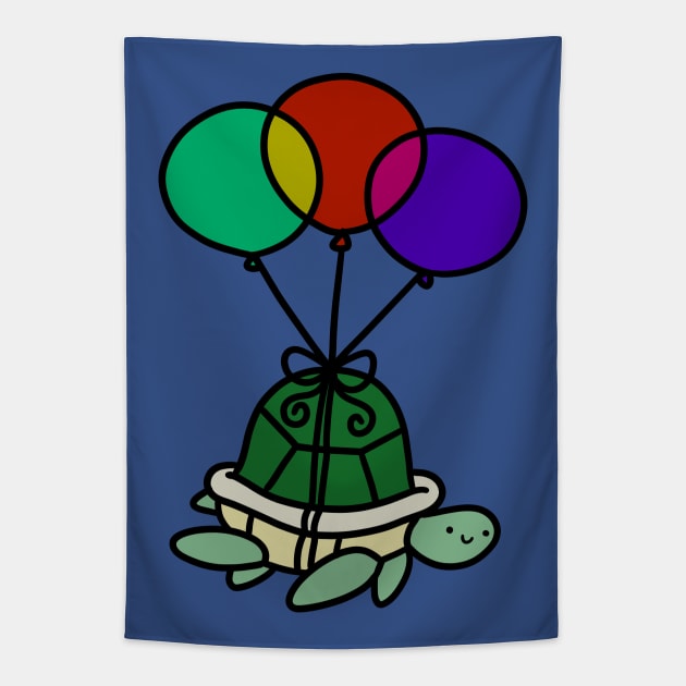 Balloon Turtle Tapestry by saradaboru