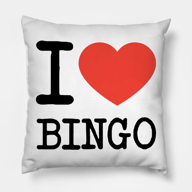 i love bingo Pillow by KCOBRA