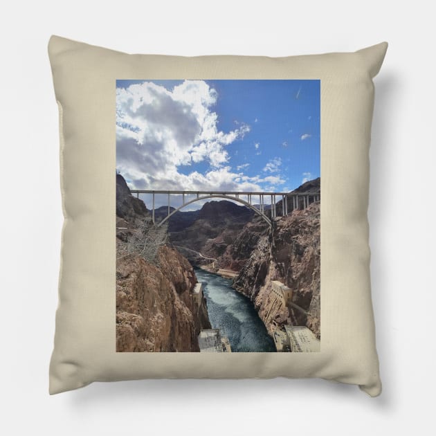 Hoover Dam Pillow by KitaFajita 