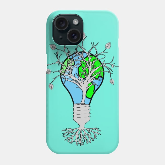 Lights OFF Life ON Phone Case by LimeTimeDesign