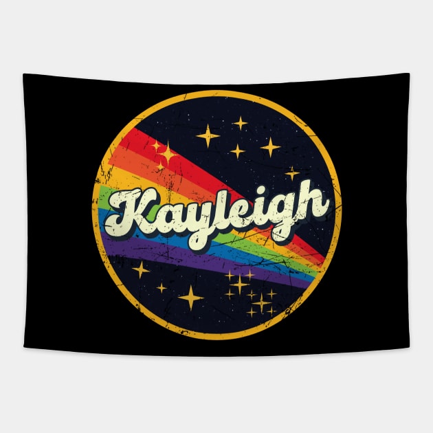 Kayleigh // Rainbow In Space Vintage Grunge-Style Tapestry by LMW Art