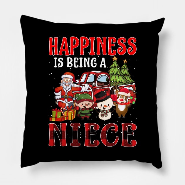 Happiness Is Being A Niece Christmas Pillow by intelus