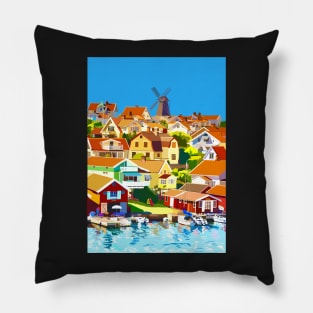 Fiskebäckskil Swedish Fishing Village Pillow